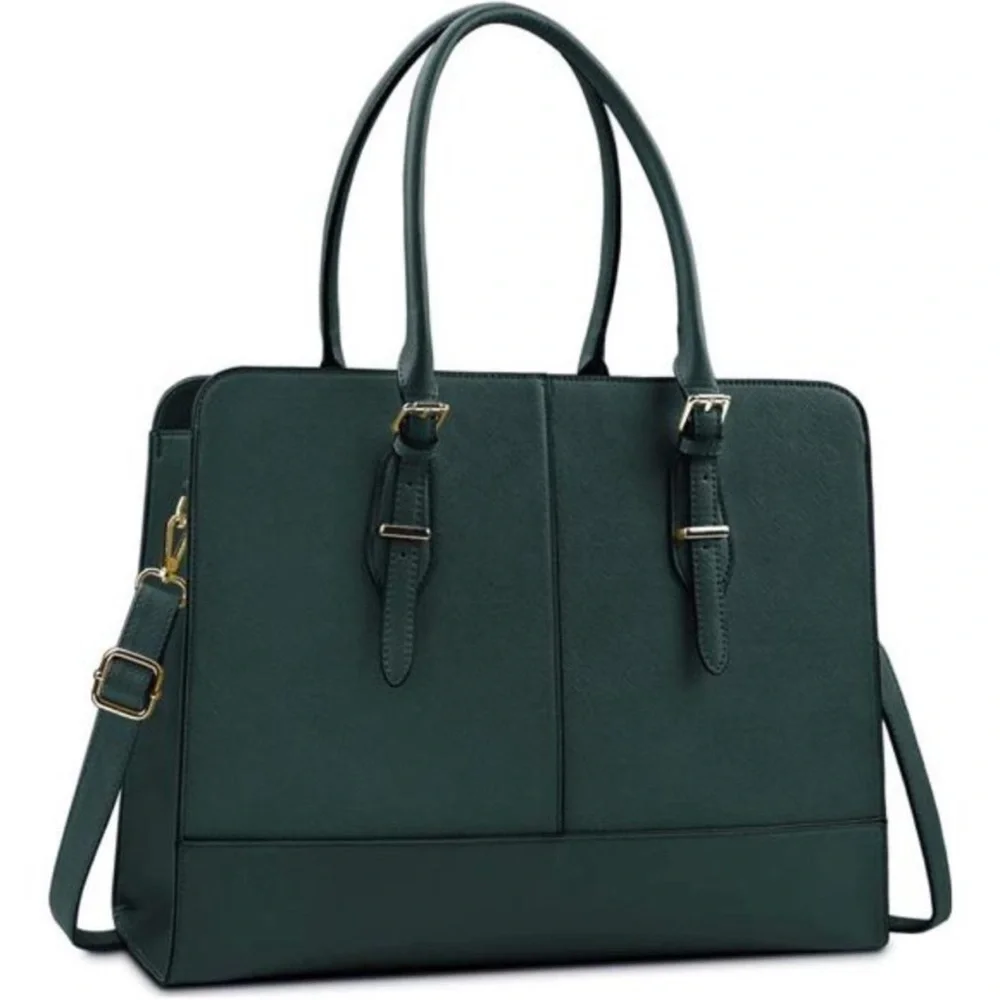Women Laptop Bag Leather Work Tote 15.6 Inch Laptop Computer Bag